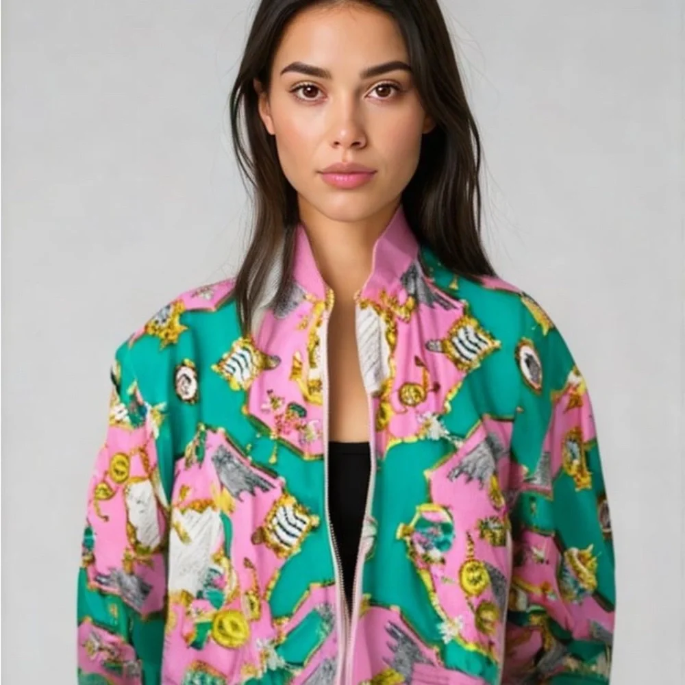 Andres New Traditionals Silk Full Zip Lightweight Jacket - Picture 11 of 12